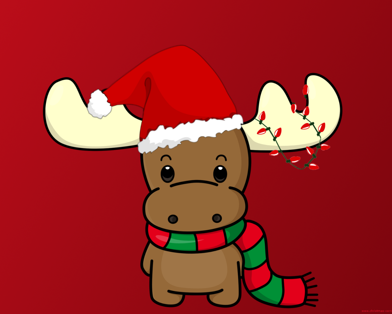 Грустный олень на рождество