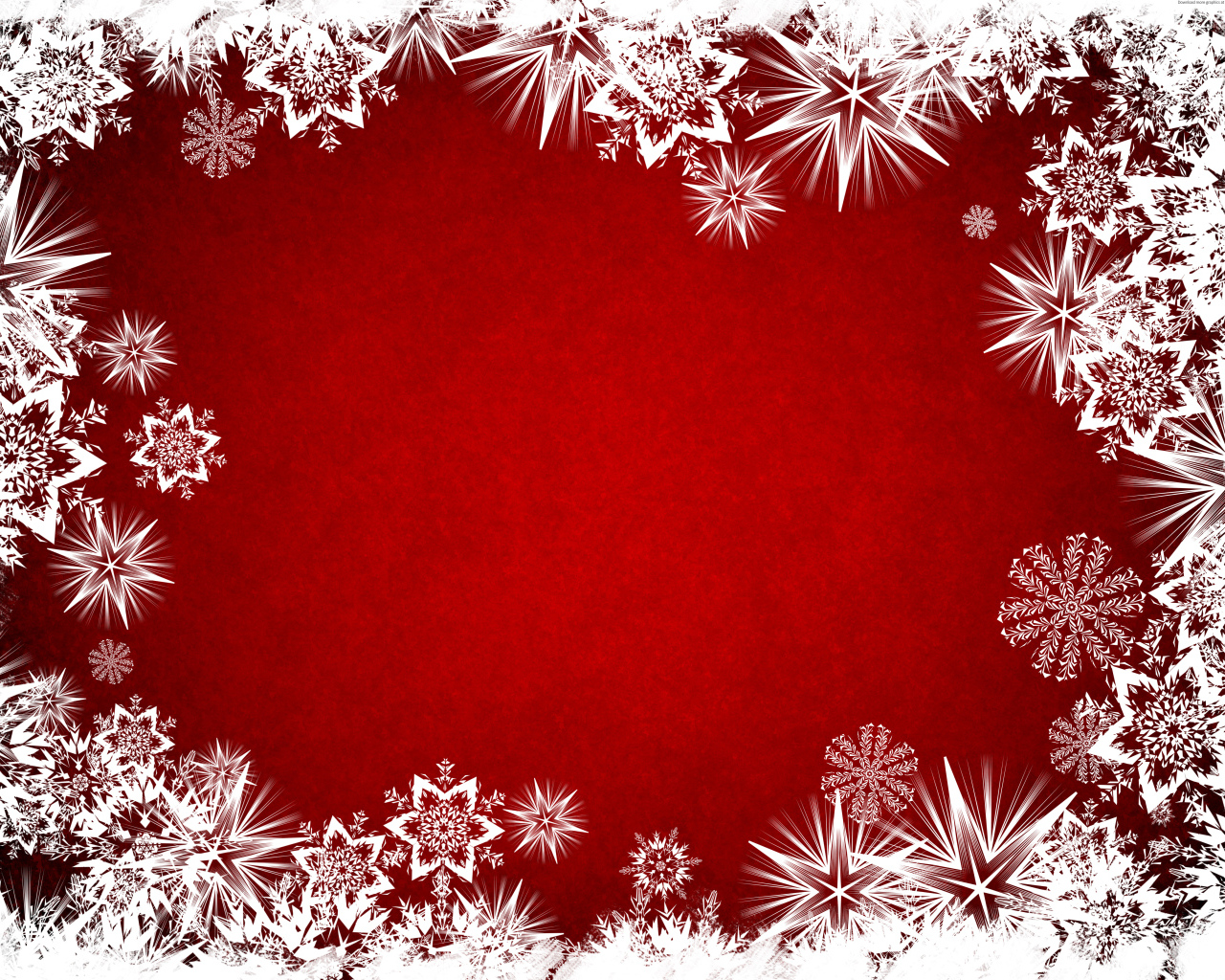 Белые звёзды на красном фоне на рождество