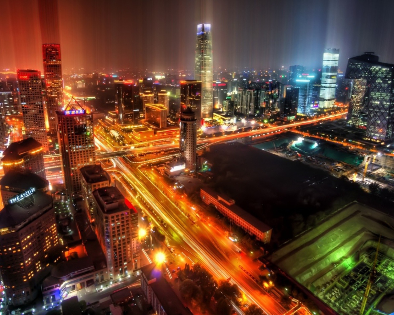 Китайский город ночью