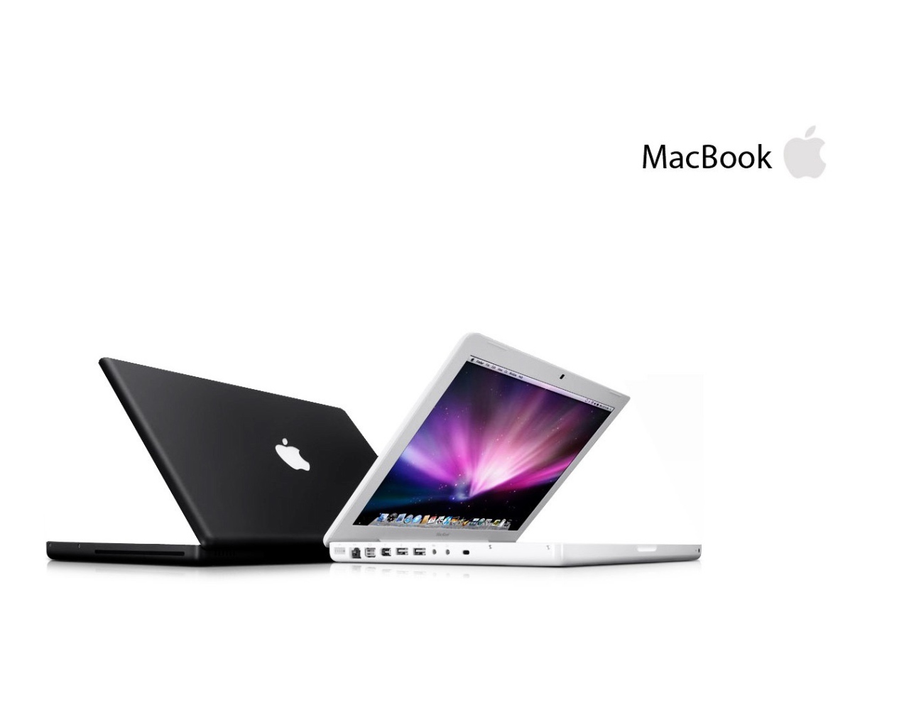 Macbook белый и черный