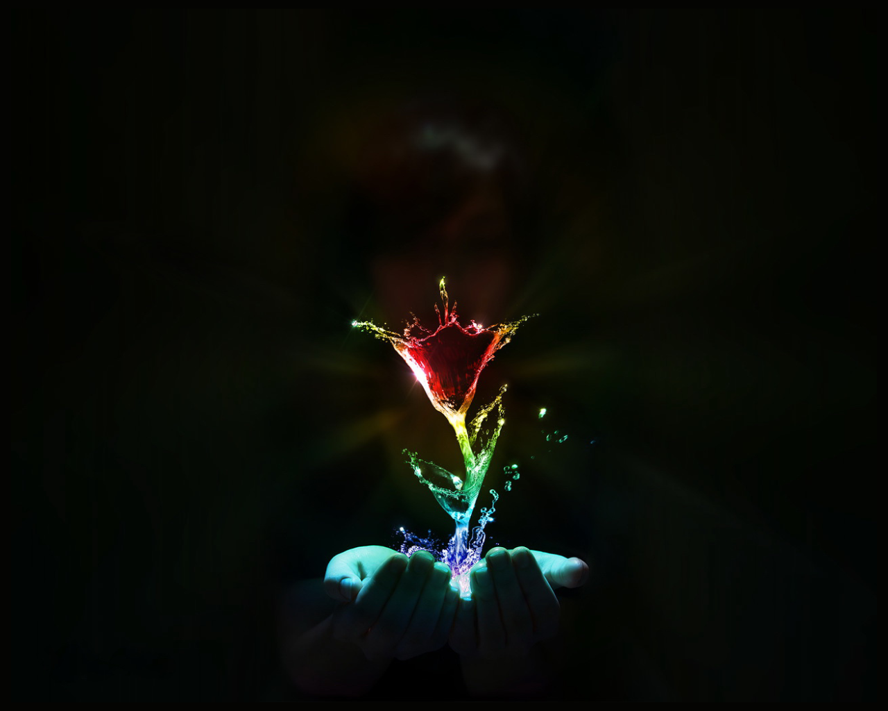 Водяной цветок в руках