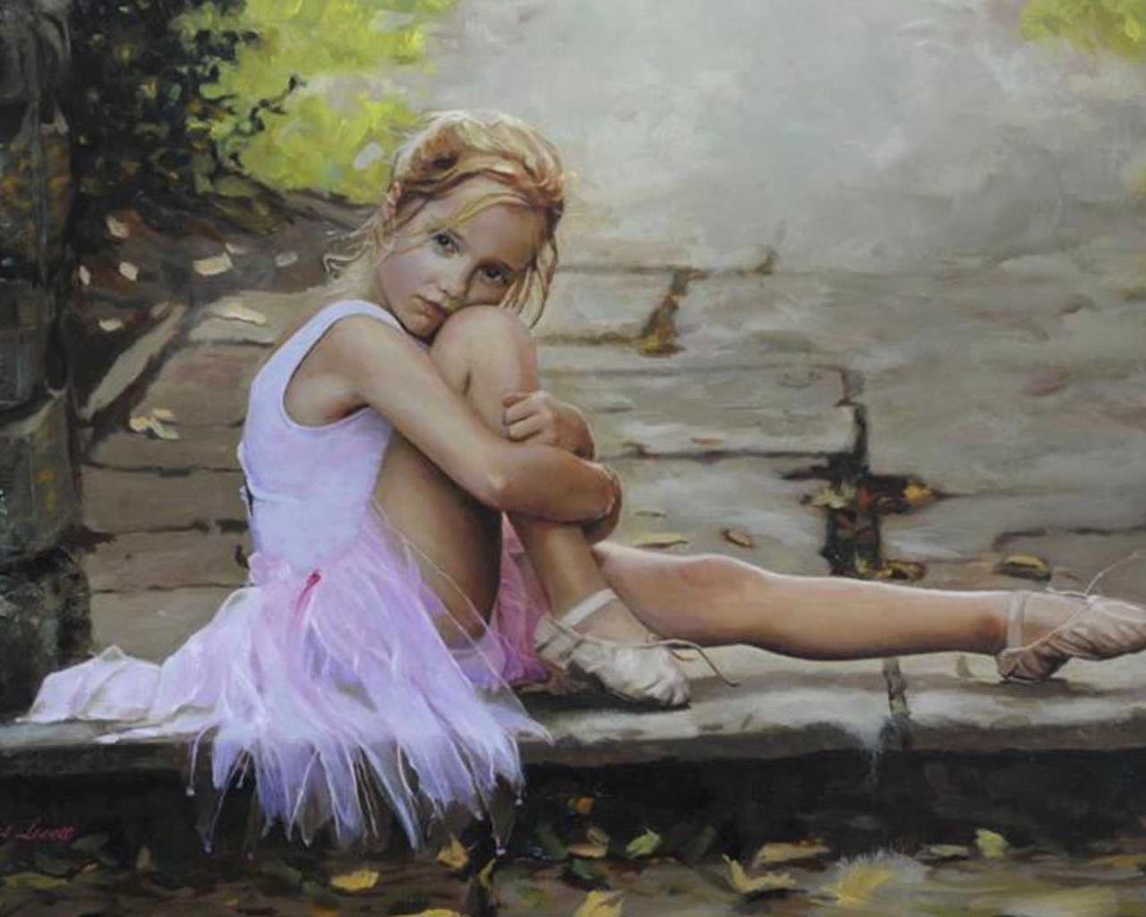 Маленькая девочка балерина