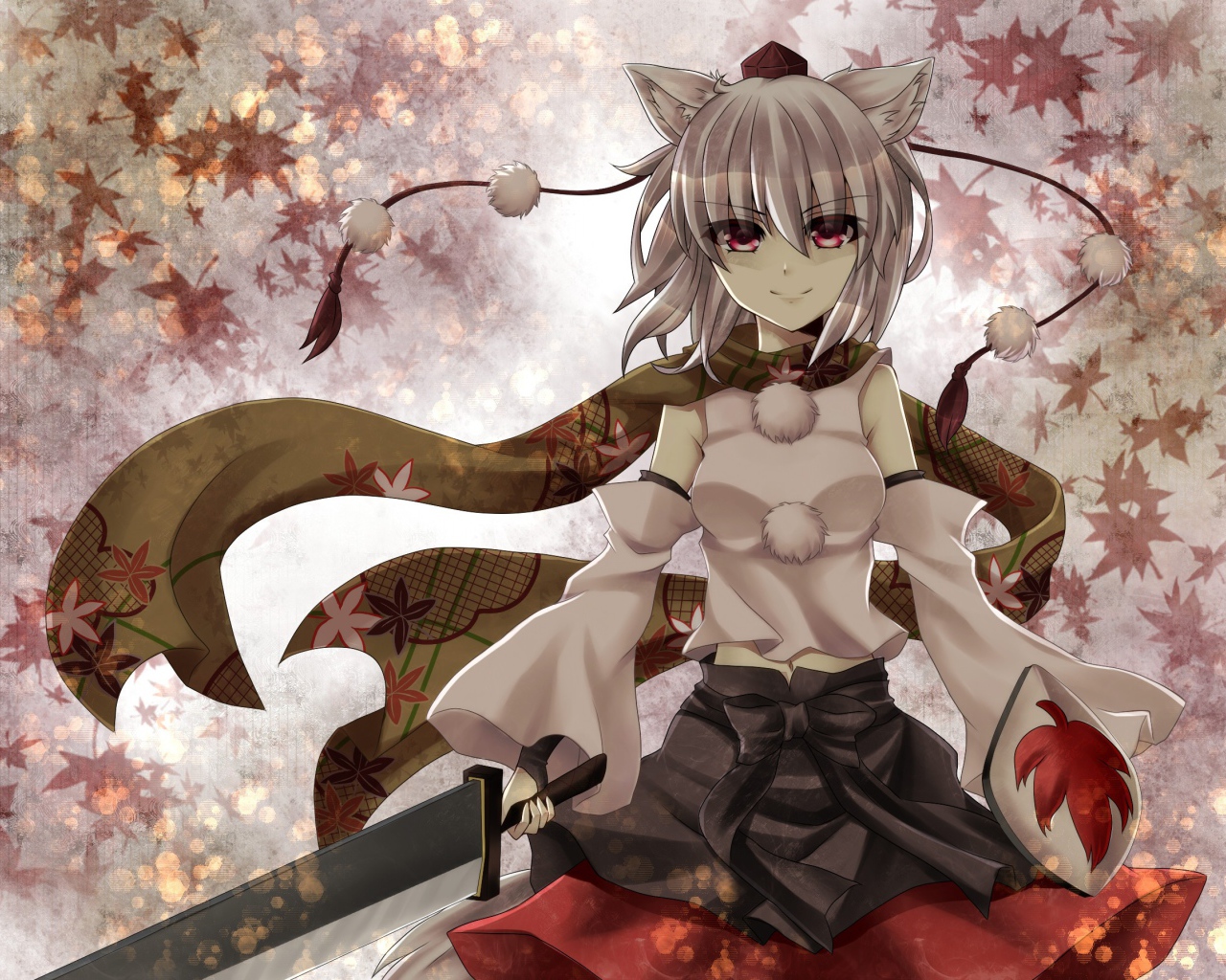 Японская девушка с мечом