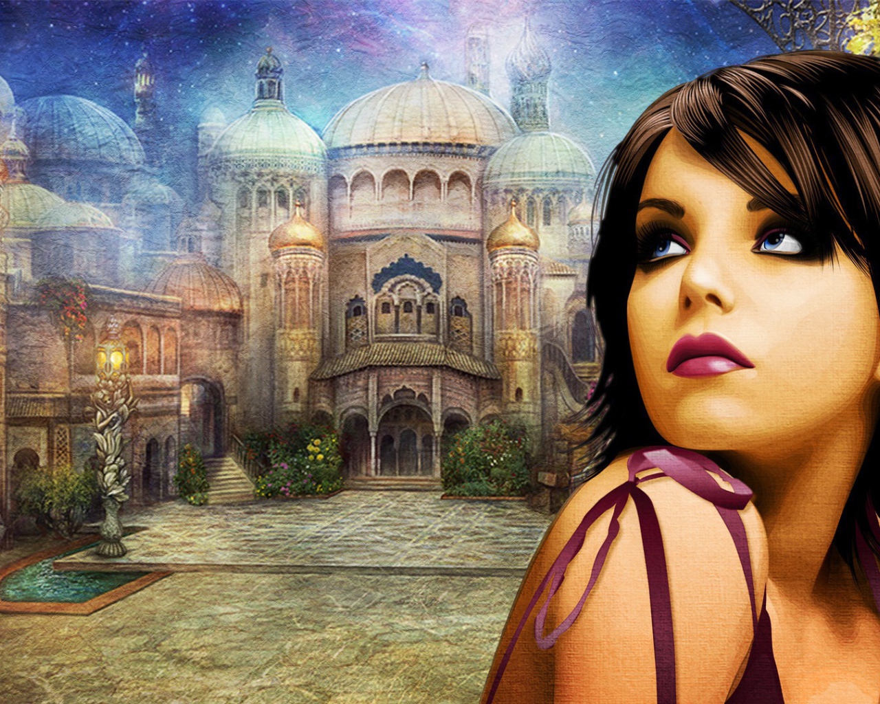 Девушка у храма