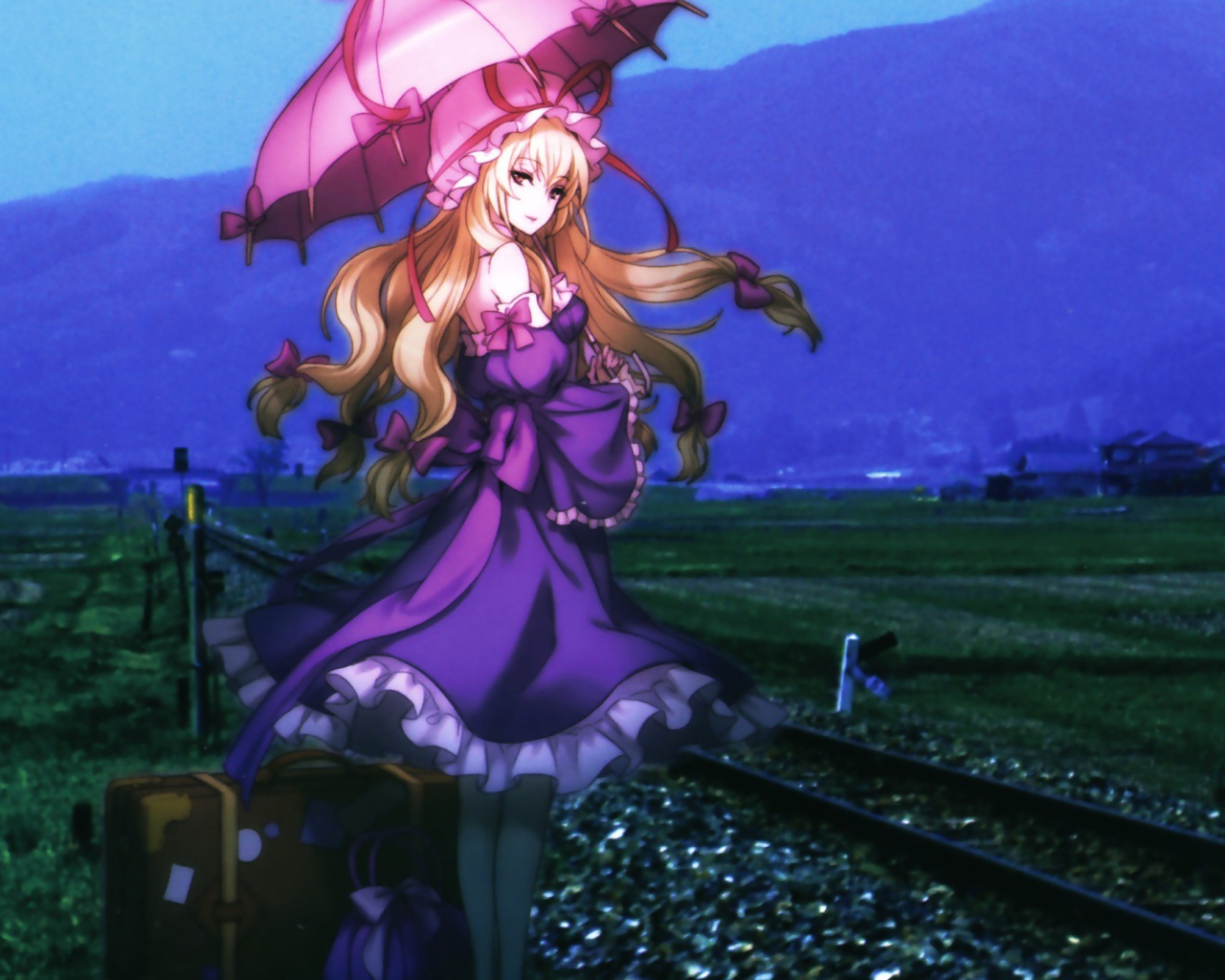 Девушка ждет поезд