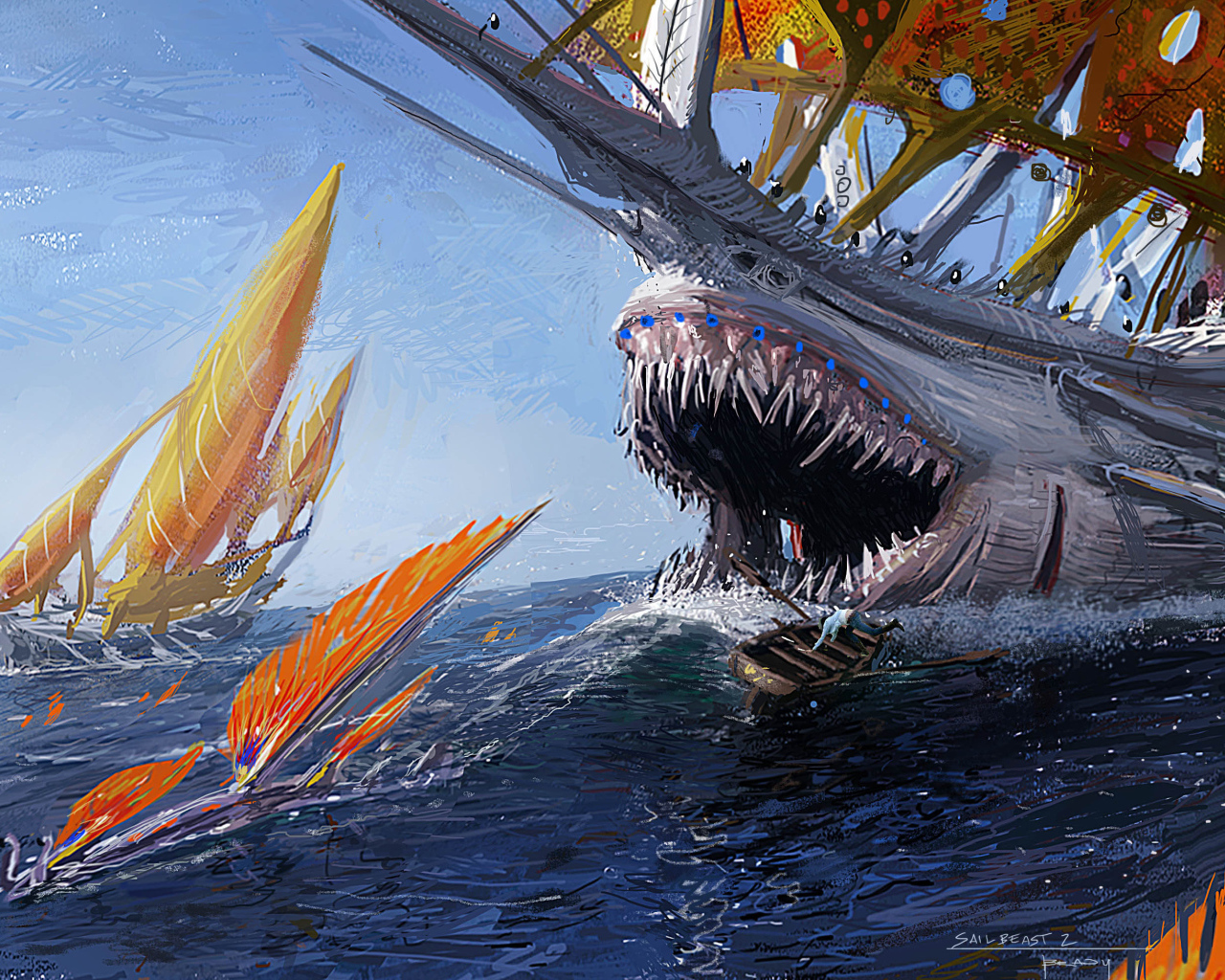 Рисунок Корабль монстр