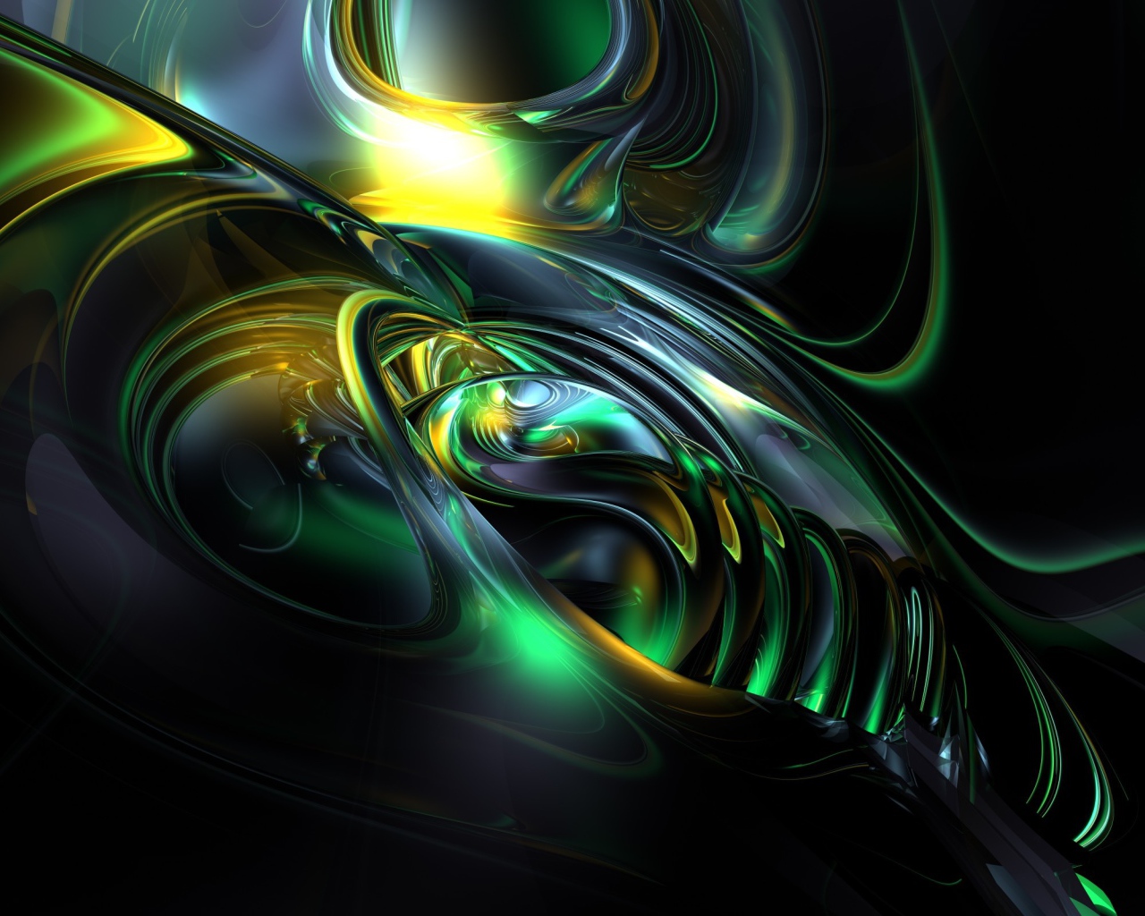 Зеленая цифровая абстракция