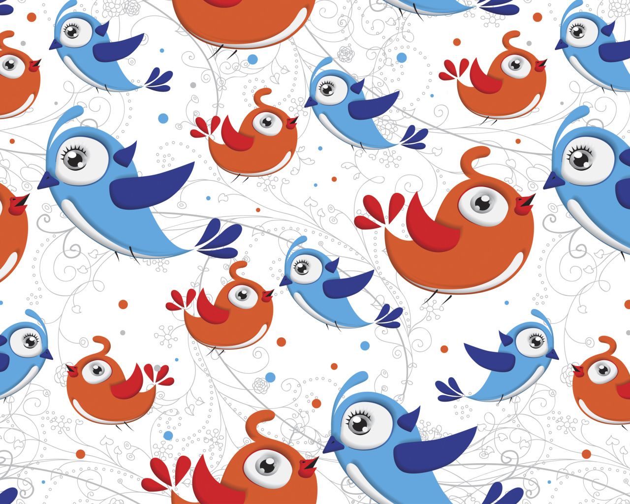Текстура с птичками