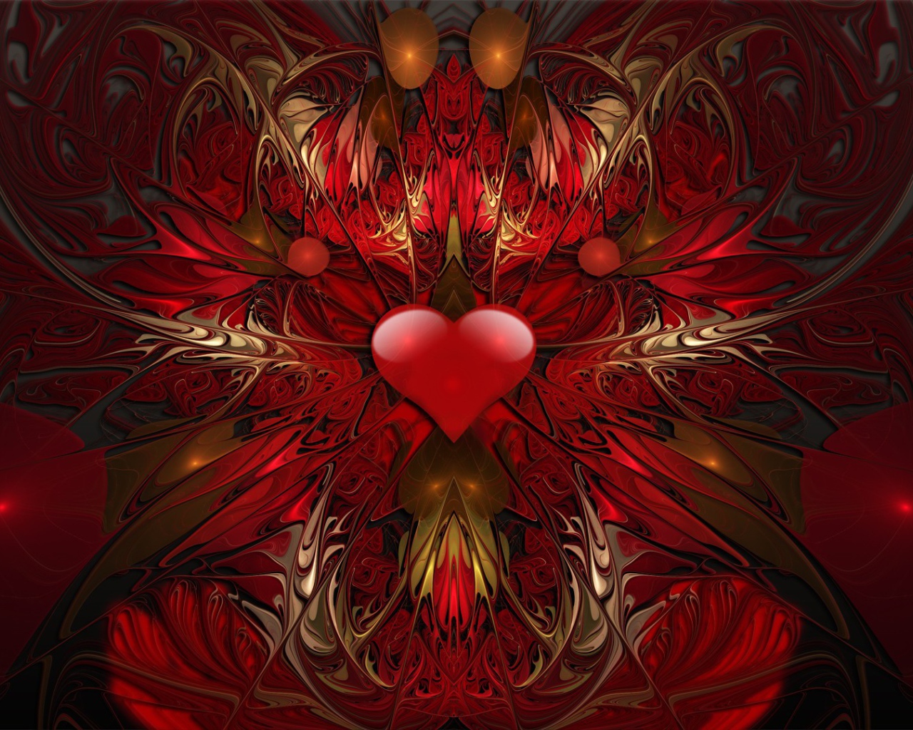 Абстрактный рисунок с сердечком