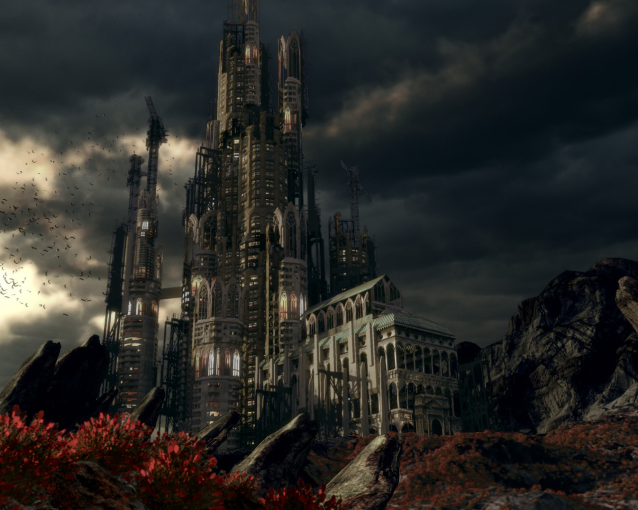 Фантастический замок в горах