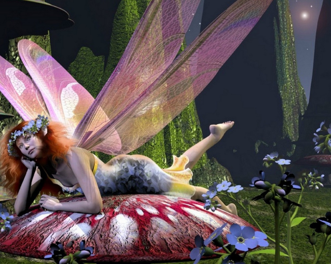 Девушка стрекоза