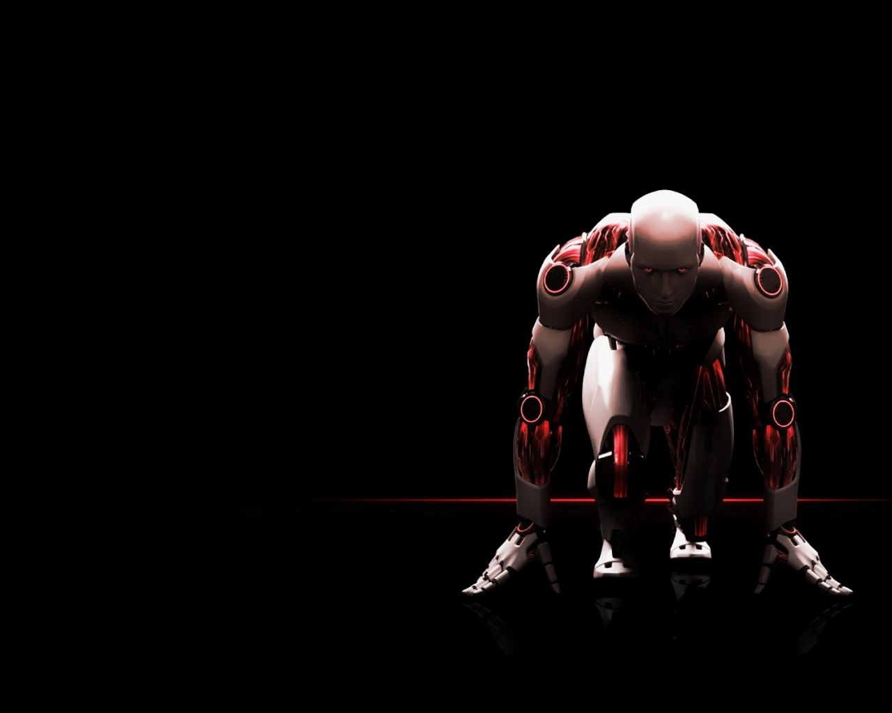 Робот стартует в беге