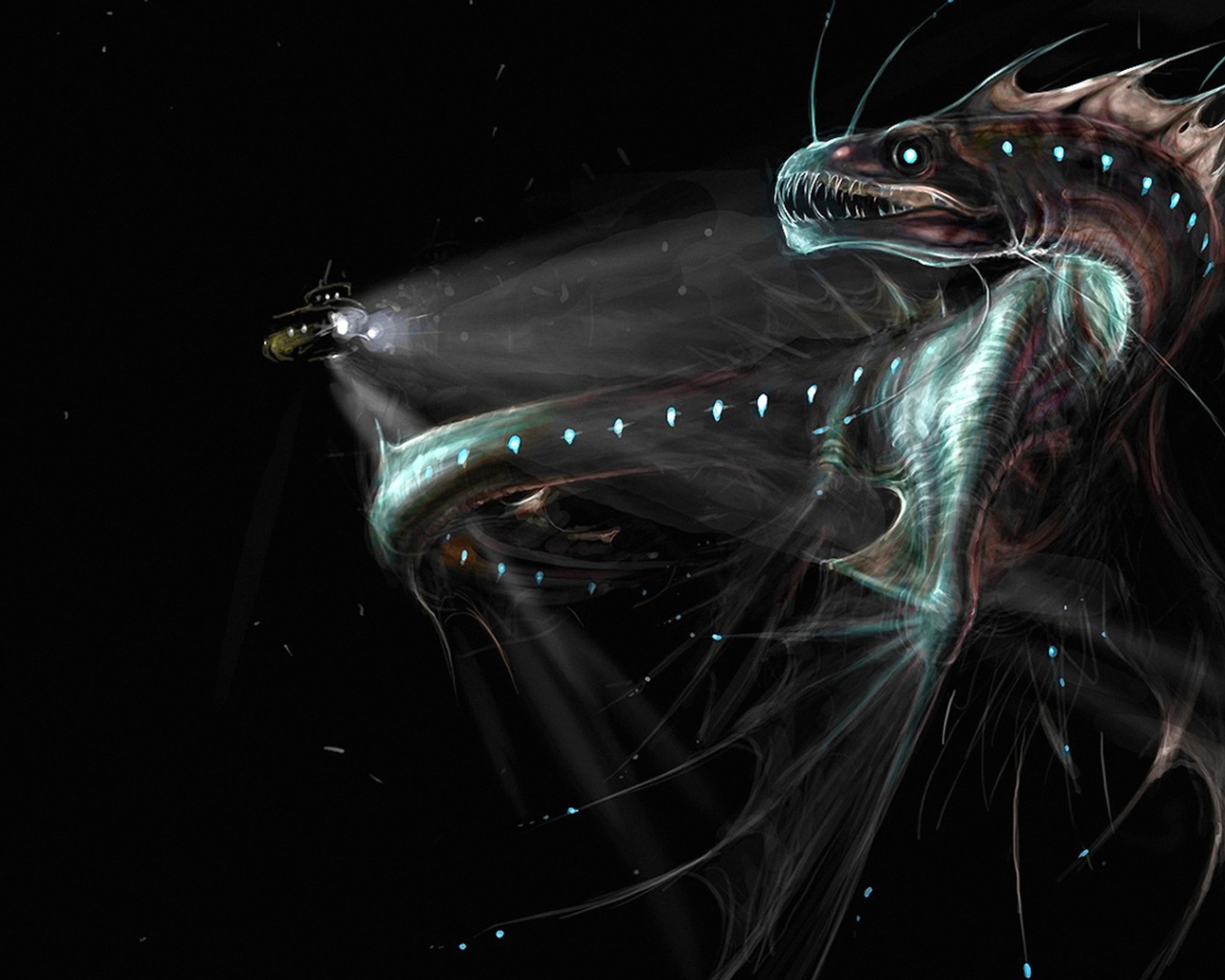 Морской монстр на глубине