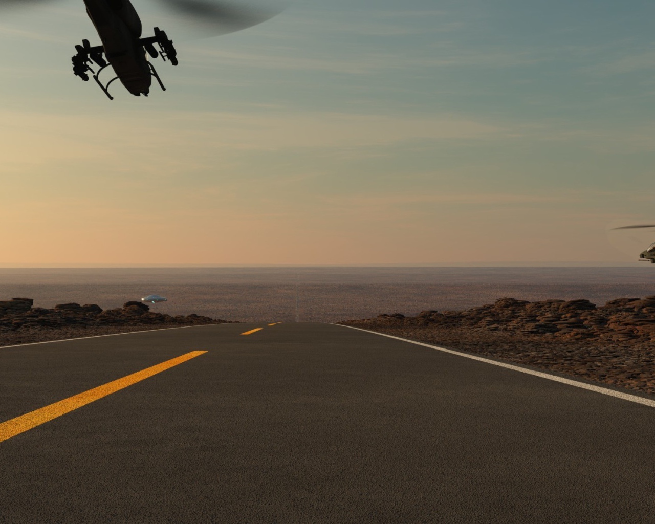 Вертолеты на задании