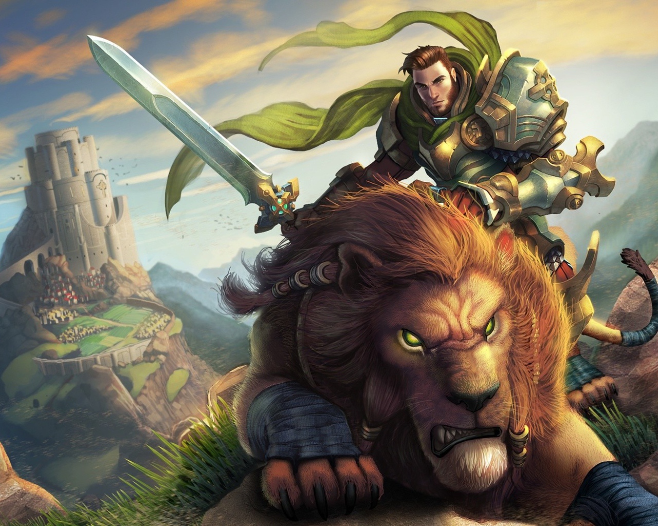 Рыцарь верхом на льве