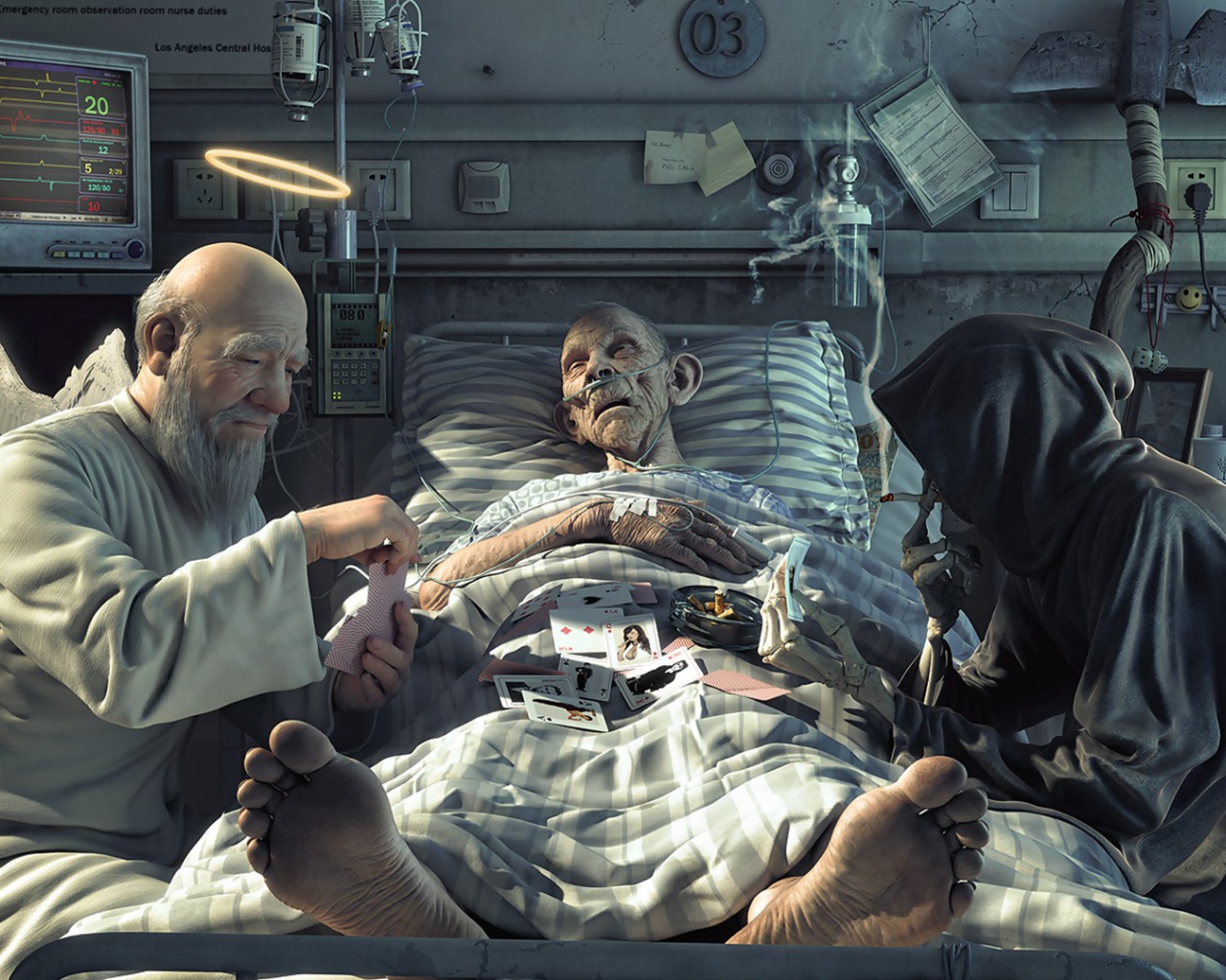 Смерть и ангел играют в карты