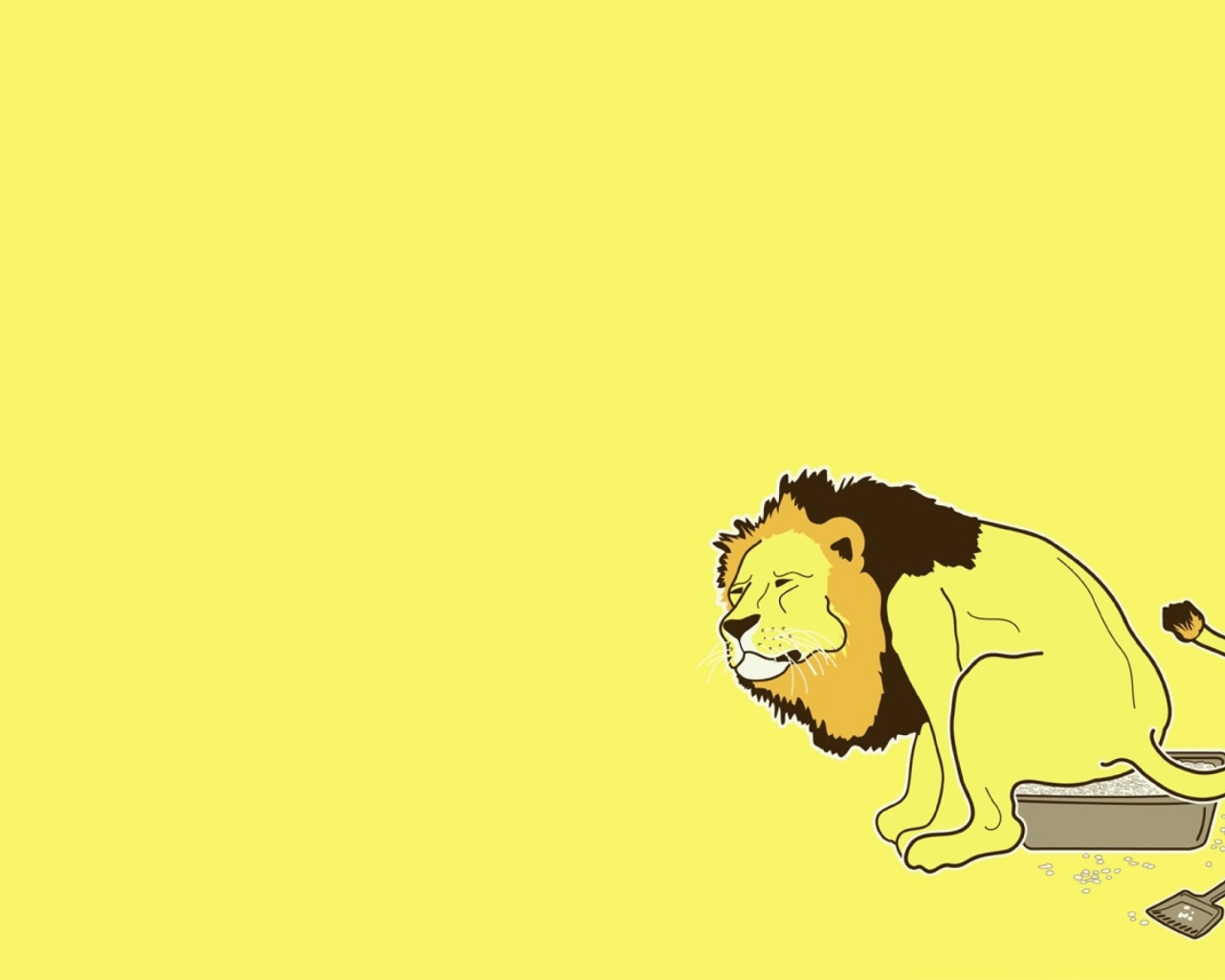 Лев на горшке