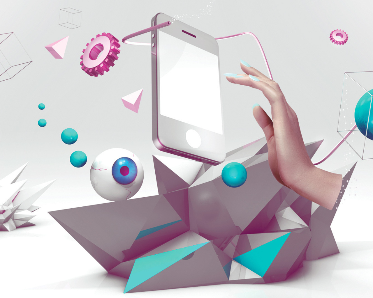 Абстракция с телефоном