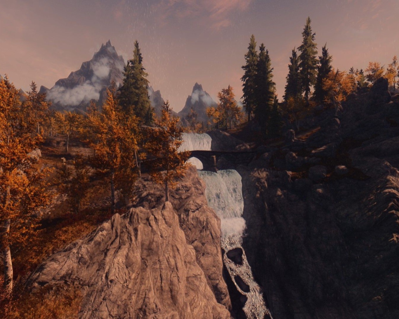 Осенний пейзаж из видео игры