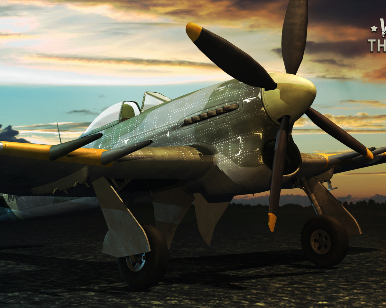 War Thunder fighter on the ground