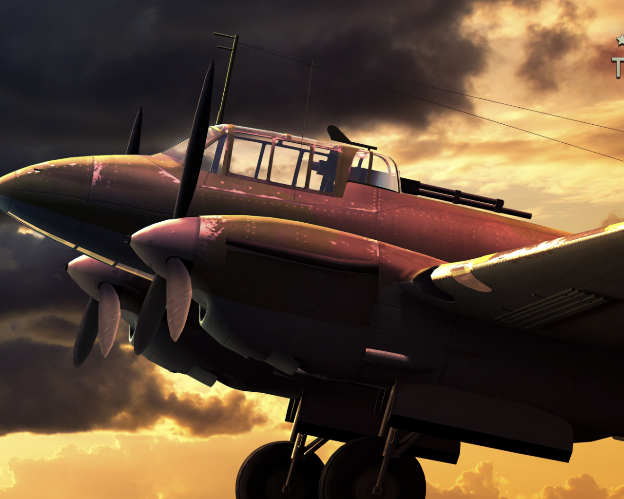 War Thunder огромный военный самолет на земле