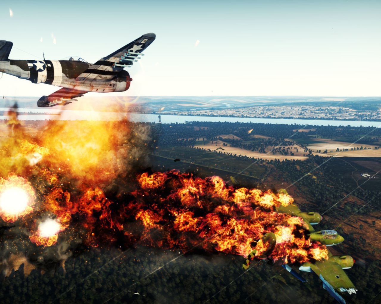 War Thunder самолет был поражен