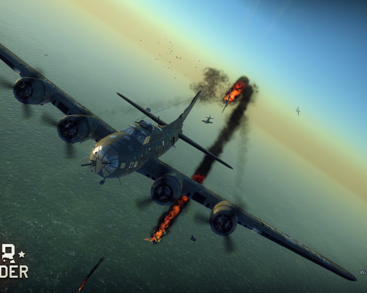 War Thunder самолет под огнем