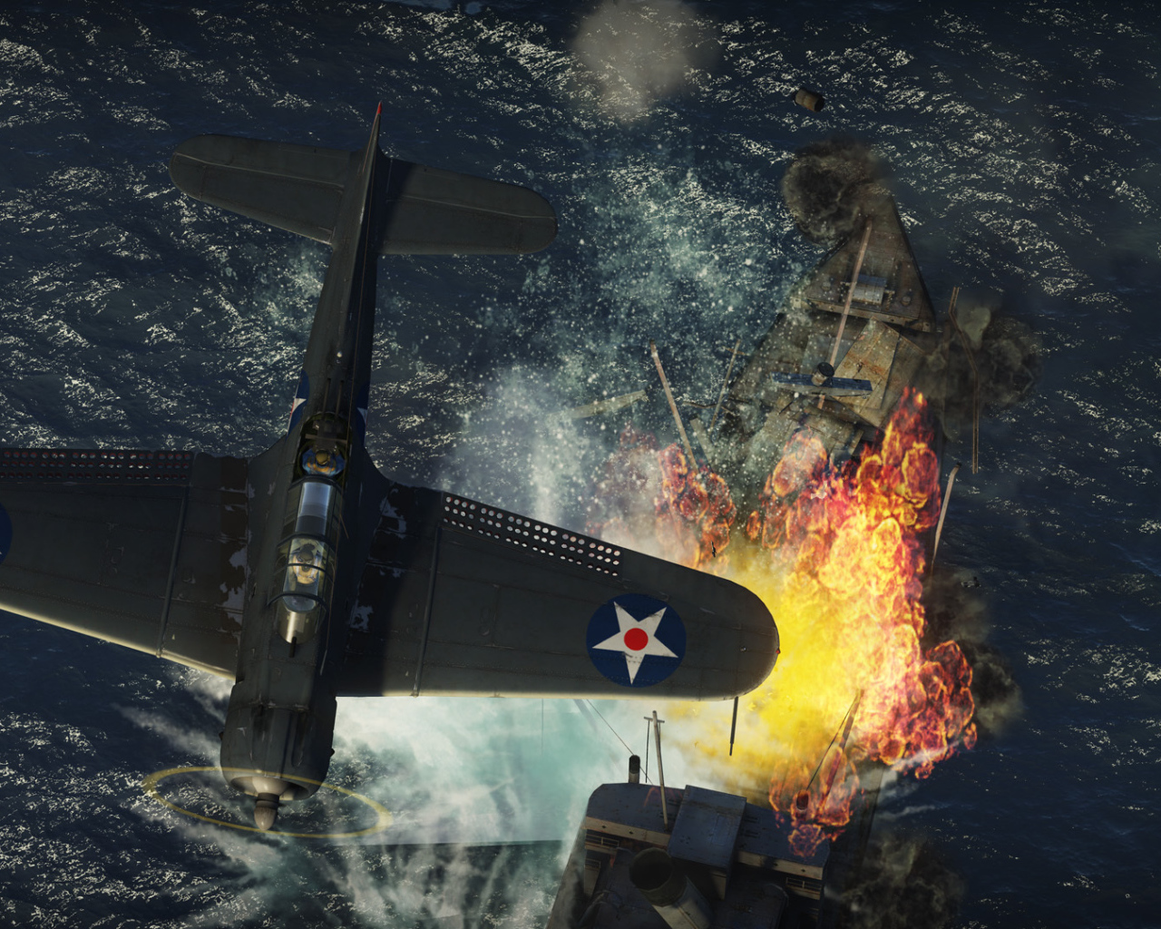 War Thunder самолет против корабля