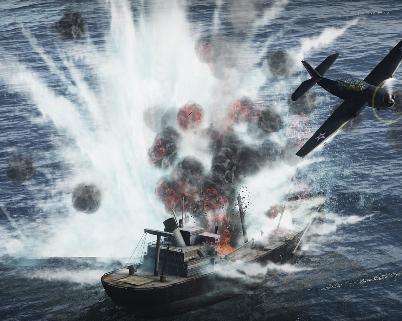 War Thunder the ship took the hit