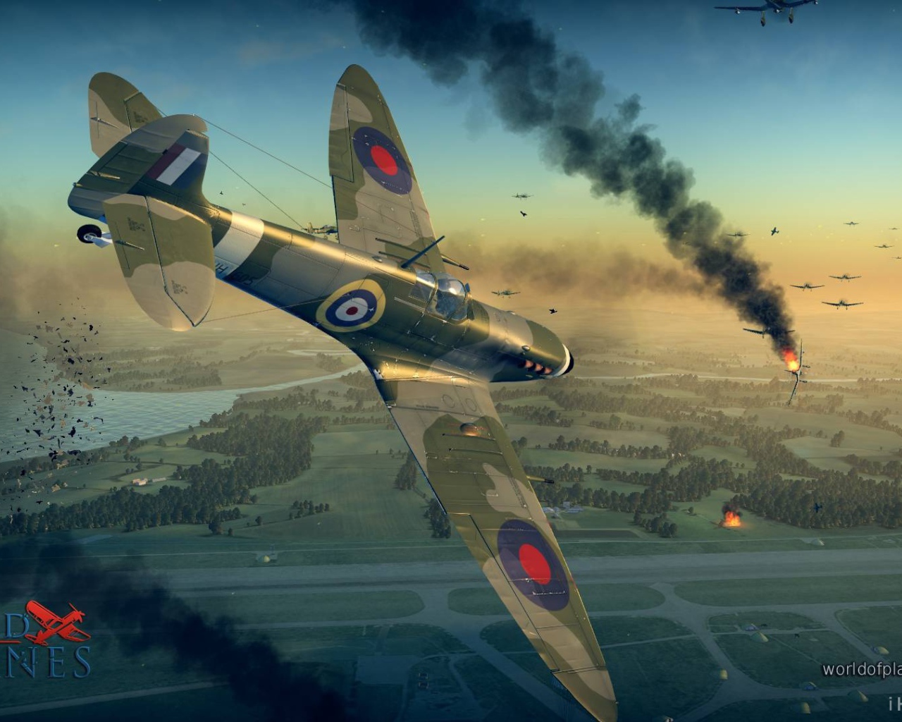 War Thunder the war plane of japan is going down