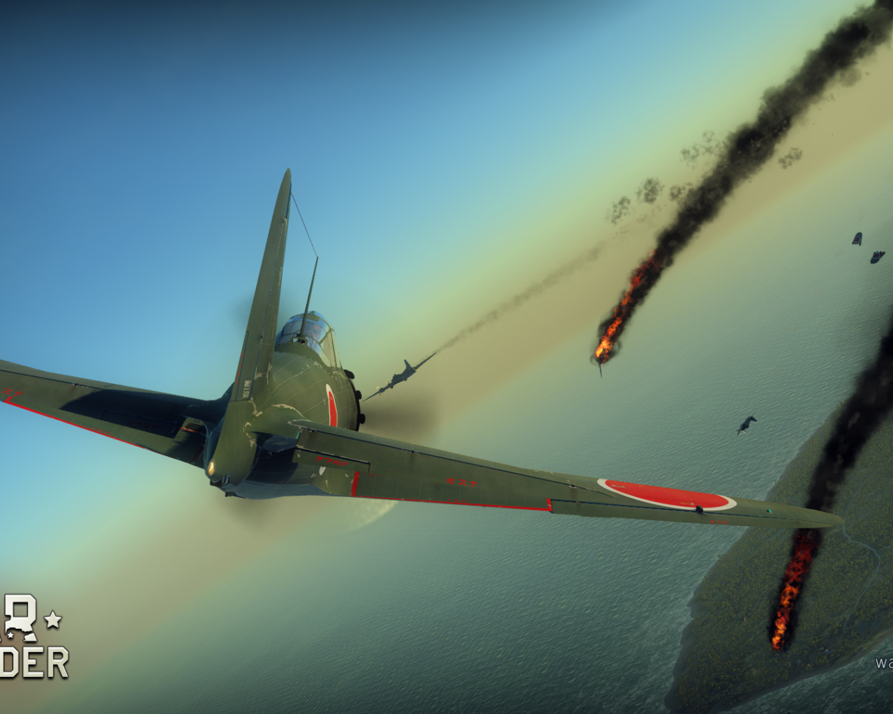 War Thunder военный самолет в небесах