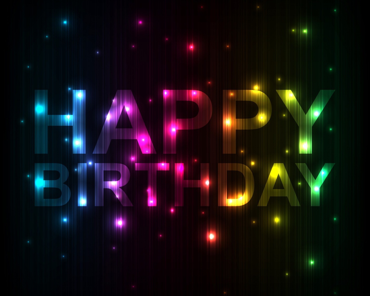  Красивая картинка на день рождения, чёрный фон