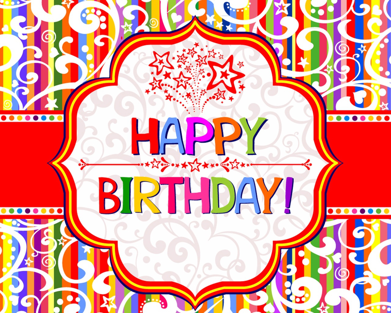  Красивая картинка со звёздами на день рождения