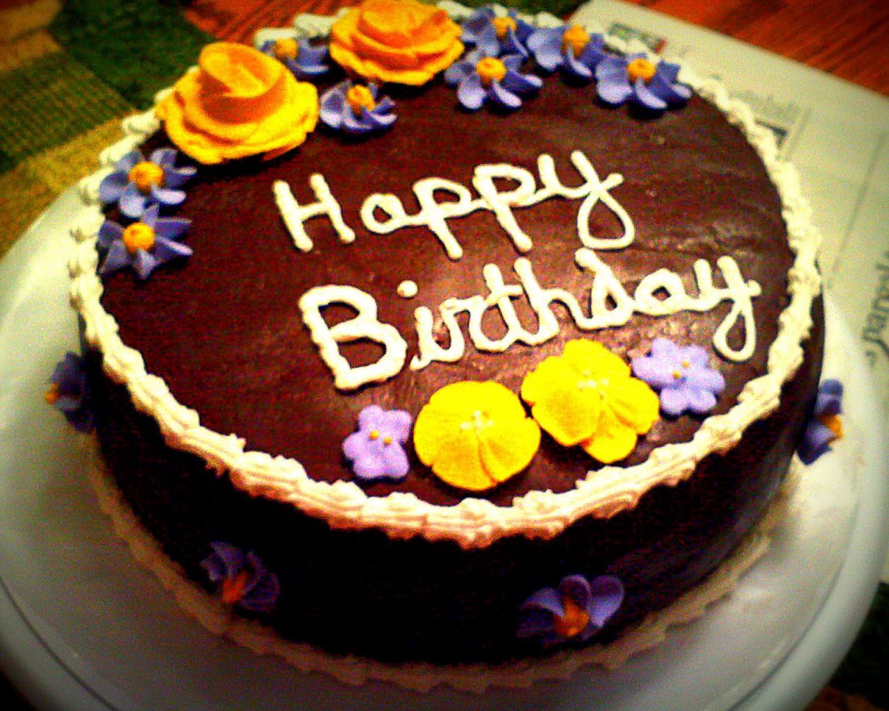  Шоколадный торт на день рождения
