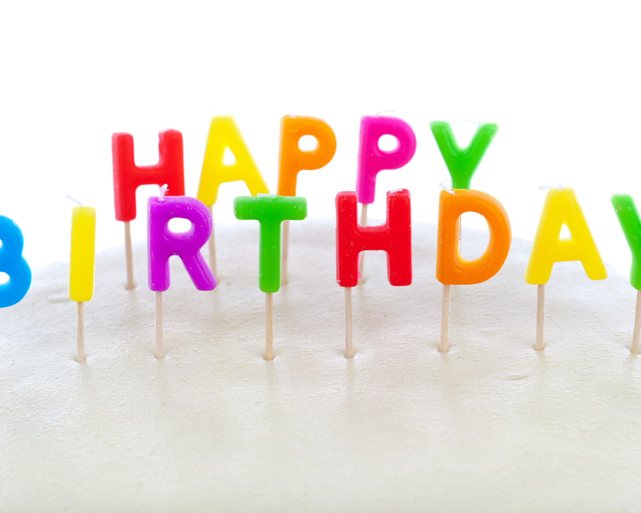 Поздравление на день рождения, белый фон