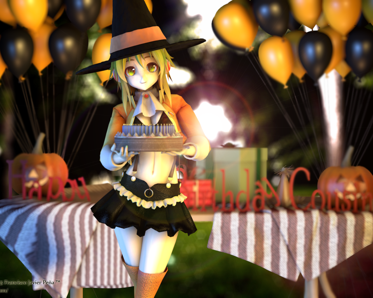 Девочка с тортом на день рождения