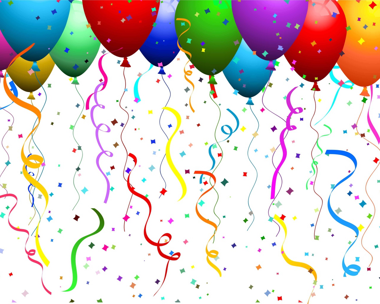 Картинка с шарами на день рождения