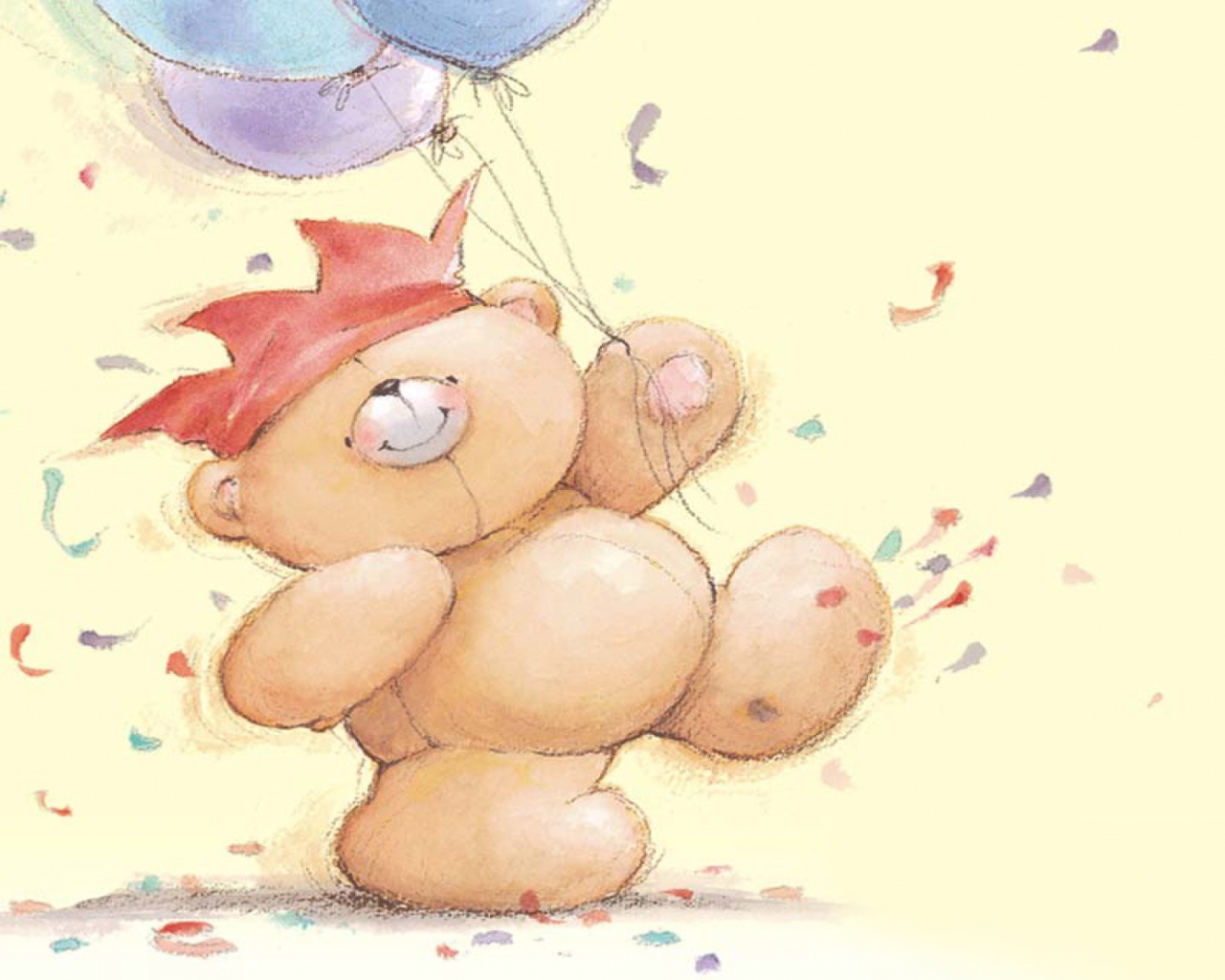 Плюшевый медведь идёт на день рождения
