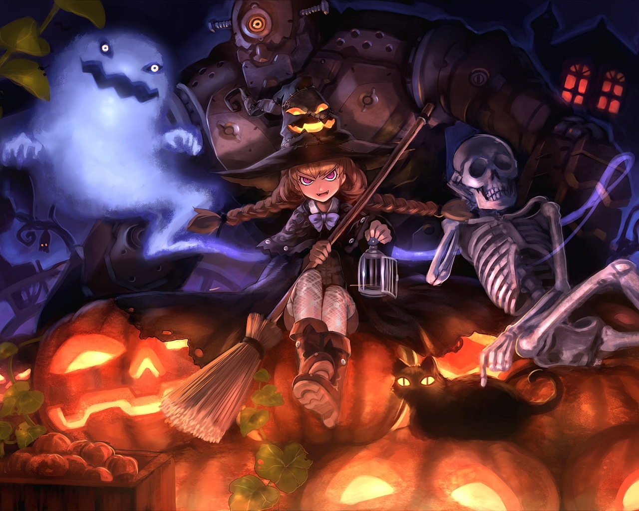 Хэллоуин аниме монстры