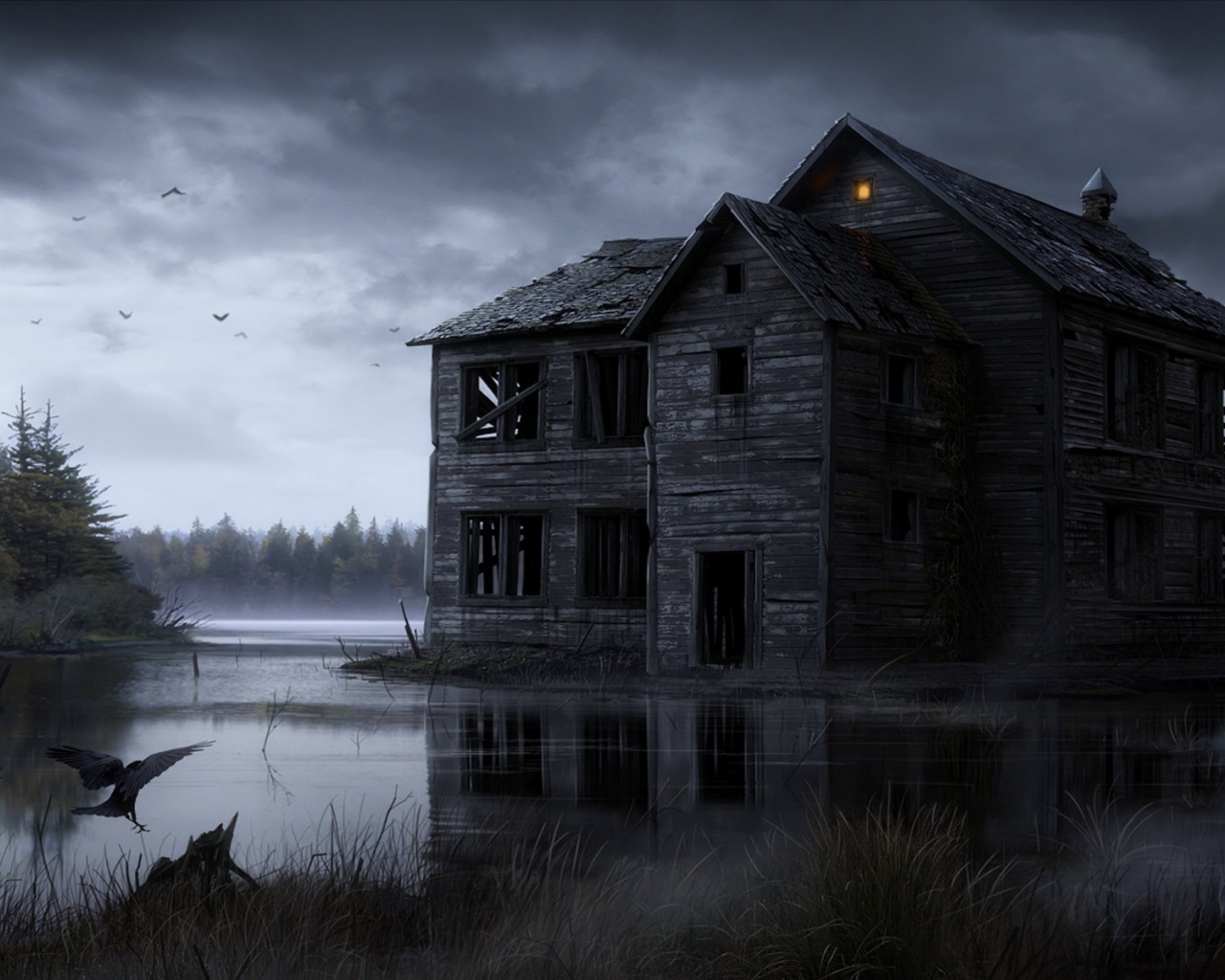 Хэллоуин дом, полный призраков и демонов