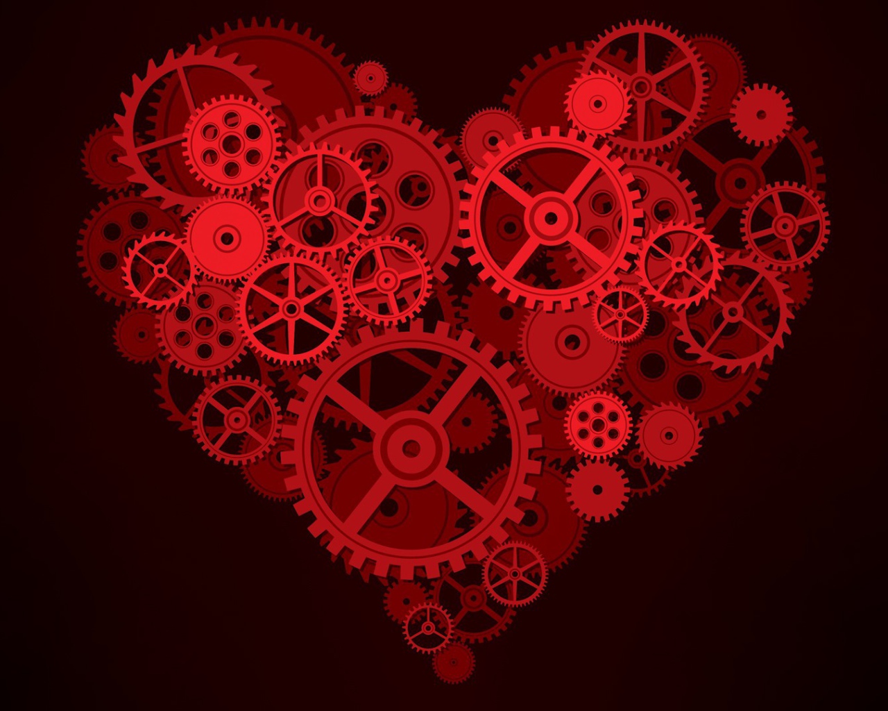 Сердечко из шестеренок