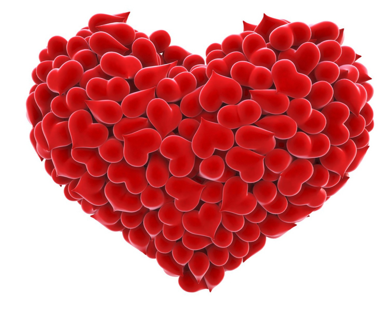 Сердце из сердечек