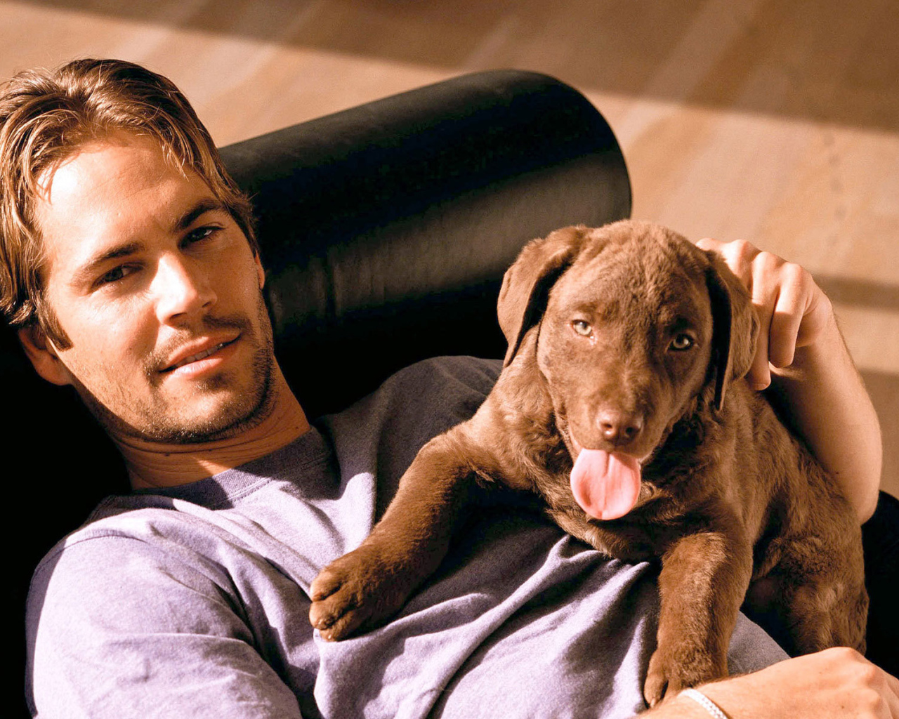 Пол Уокер актер фильма Форсаж и его собака