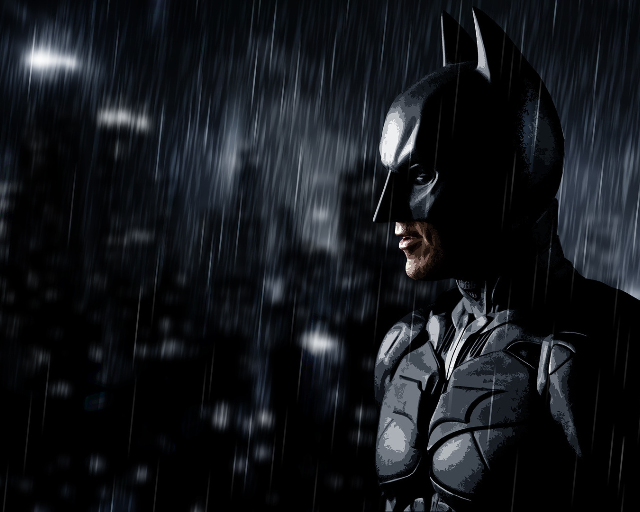 Бетмен под дождем