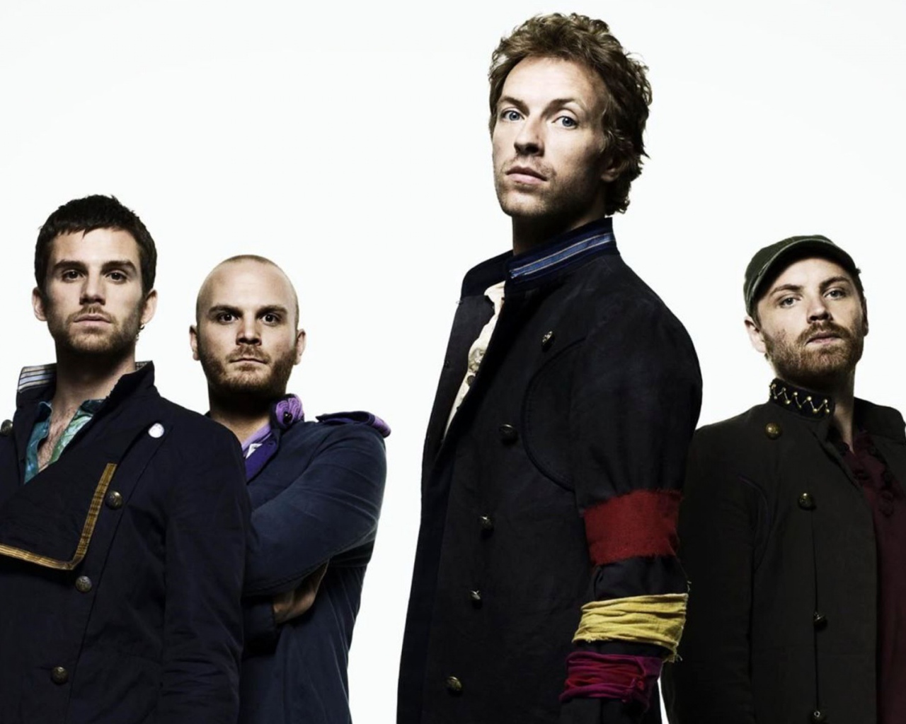 Coldplay in the white background