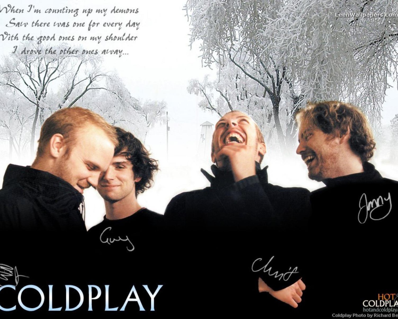 Coldplay группа и их подписи
