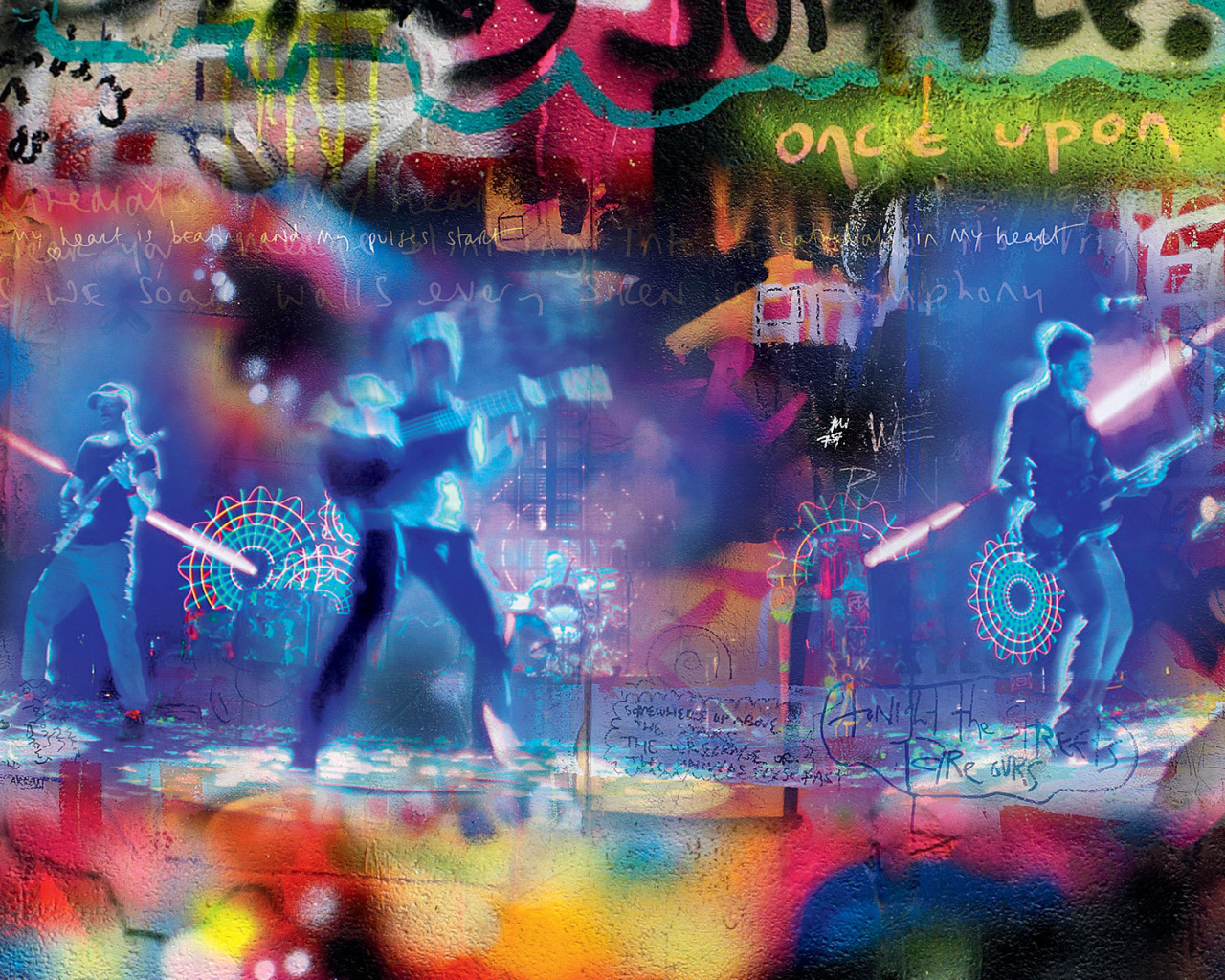 Coldplay стиле граффити
