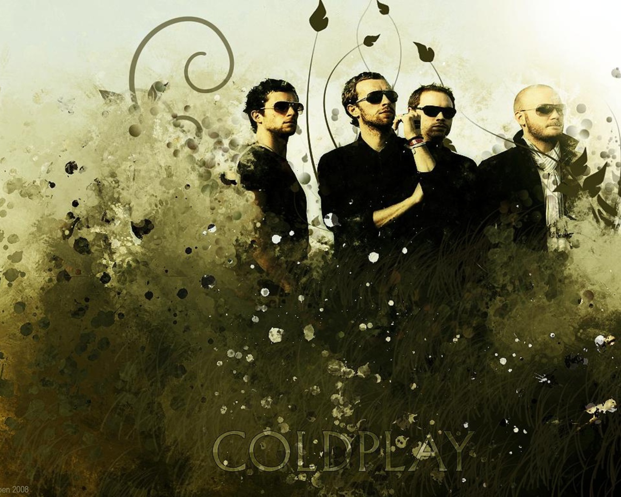 Coldplay в зеленом саду