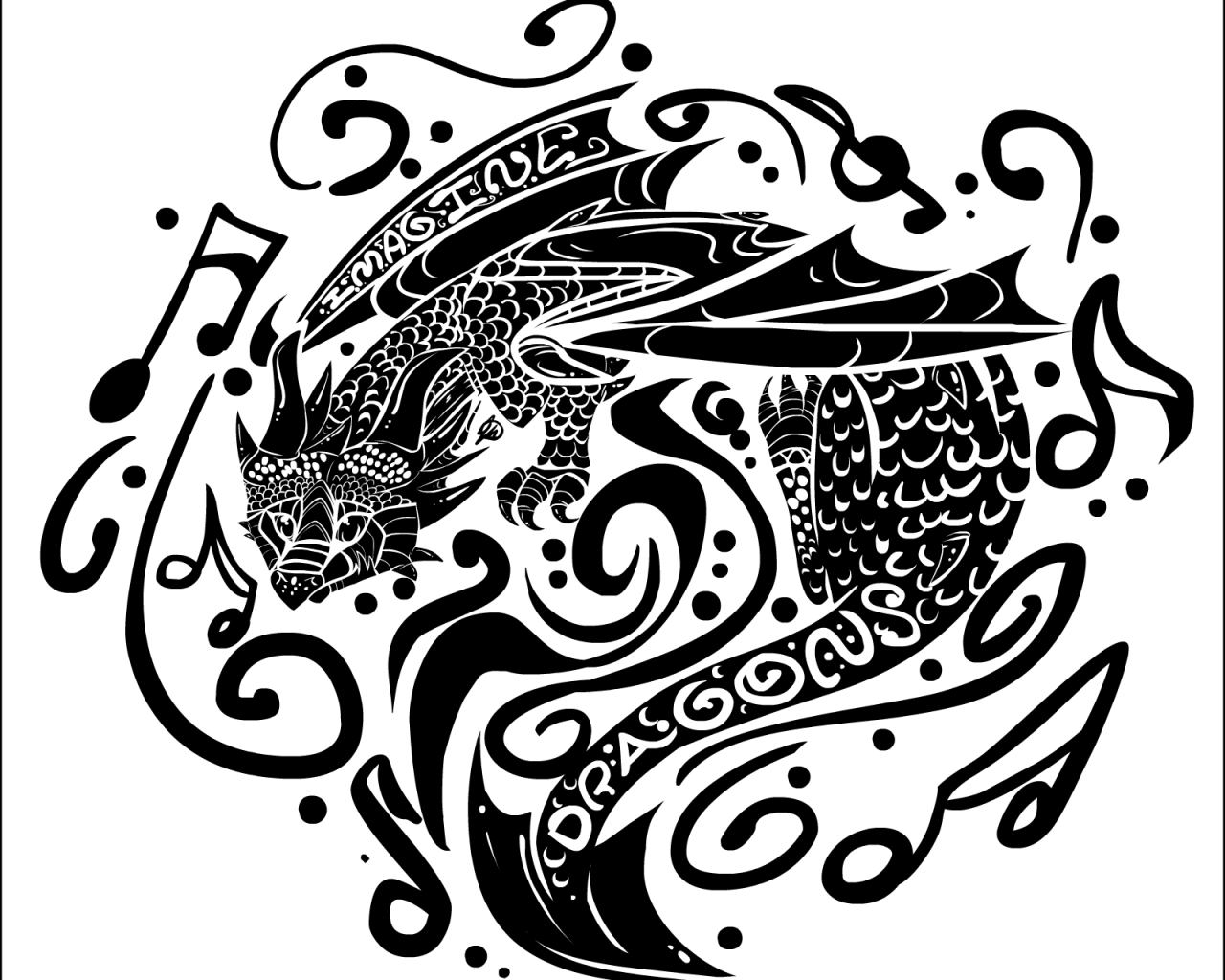 Imagine Dragons: татуировка знак группы