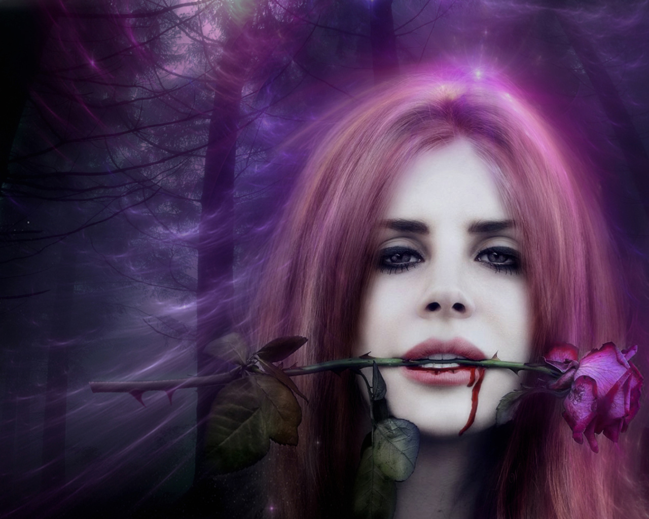 Lana Del Rey в лесу